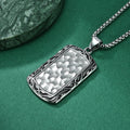 Wholesale Handcrafted Leather-Texture Cast Pendant 304 Stainless Steel Necklace – Waterproof