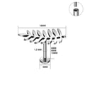Jewelry wholesale Wholesale G23 Titanium 16G Internally Thread Fern Leaf-Flat Back Stud Helix and Tragus