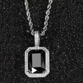 Jewelry wholesale Wholesale Colorful Cubic Zirconia Hip Hop Pendant Necklace