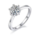 Jewelry wholesale Wholesale Moissanite 1CT D/VVS1 Round Brilliant Cut Classic Six-Prong Solitaire Engagement Ring – 925 Sterling Silver with 18K White Gold Vermeil, GRA Certified – Timeless & Elegan