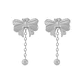 Jewelry wholesale Wholesale Bow Drop Trendy Jewelry Set 304 Stainless Steel – 18K Gold Plated, Pendant Necklace and Stud Earrings, Waterproof