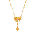 Jewelry wholesale Wholesale Bow Drop Trendy Jewelry Set 304 Stainless Steel – 18K Gold Plated, Pendant Necklace and Stud Earrings, Waterproof