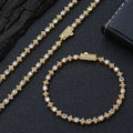 Jewelry wholesale Wholesale Star Cubic Zirconia Jewelry Set Trendy Tennis Bracelet and Necklace, Chain 7in-24in