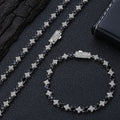 Jewelry wholesale Wholesale Star Cubic Zirconia Jewelry Set Trendy Tennis Bracelet and Necklace, Chain 7in-24in