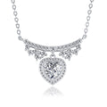 Jewelry wholesale Wholesale Moissanite D/VVS1 Heart-Cut  Three-Prong Solitaire Pendant Necklace – 18 K White-Gold Vermeil on 925 Silver, 40 + 5 cm Chain, GRA Certified