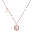 Jewelry wholesale Wholesale Moissanite D/VVS1 Initial "D" Pendant Necklace—18 K Rose-Gold Vermeil on 925 Silver • 45 cm Chain, GRA Certified
