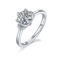 Jewelry wholesale Wholesale Moissanite 1CT D/VVS1 Round Cut  Six-Prong Solitaire Engagement Ring – 18K White Gold Vermeil on 925 Silver, GRA Certified