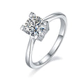 Jewelry wholesale Wholesale Moissanite 1CT D/VVS1 Round Cut  Four-Prong Solitaire Engagement Ring – 18K White Gold Vermeil on 925 Silver, GRA Certified