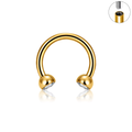 Jewelry wholesale G23 Titanium Circular Barbell – Internal Thread CZ Ends (16G), ASTM F-136