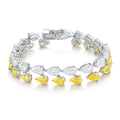 Jewelry wholesale Teardrop High Carbon Diamond Bracelet – 18K on S925 Silver