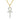 D/VVS1 · 3-5 mm Moissanite Ankh Pendant — Round-Brilliant Pavé Cross, 18 K Yellow or White-Gold Vermeil (2.5 µm) on 925 Silver