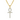 3 mm · D/VVS1 Moissanite Cross Pendant — 19-Stone Pavé, 18 K White- or Yellow-Gold-Plated 925 Silver, Chain Optional