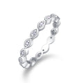 Jewelry wholesale Wholesale Moissanite Round-Cut D/VVS1 Marquise-Shaped Bezel Eternity Band – 18K White Gold Vermeil on 925 Silver, GRA Certified