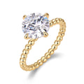 Jewelry wholesale Wholesale Moissanite 3CT D/VVS1 Round-Cut Four-Prong Engagement Ring – 18K Yellow  Gold Vermeil on 925 Silver, GRA Certified
