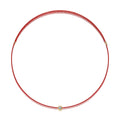 Jewelry wholesale Wholesale Moissanite 0.24CT D/VVS1 Round-Cut Red Cord Solitaire Necklace Cord Solitaire Necklace – 18K Yellow-Gold Vermeil Bezel on 925 Silver, 65 cm Chain, GRA Certified