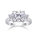 Jewelry wholesale Wholesale Moissanite D/VVS1 Cushion Cut Four-Prong Three-Stone Engagement Ring – 18K White Gold Vermeil on 925 Silver, GRA Certified