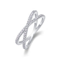 Jewelry wholesale Wholesale Moissanite D/VVS1 Classic Crisscross Ring – 925 Sterling Silver with 18K White Gold Vermeil, GRA Certified