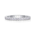 Jewelry wholesale Wholesale Moissanite D/VVS1  Pavé Eternity Prong-Set Band – 18K White Gold Vermeil on 925 Silver，GRA Certified