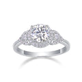 Jewelry wholesale Wholesale Moissanite 1CT D/VVS1 Round Cut Four-Prong Engagement Ring – 18K White Gold Vermeil on 925 Silver, GRA Certified