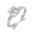 Jewelry wholesale Wholesale Moissanite D/VVS1 Round Cut Four-Prong Five-Stone Engagement Ring – 18K White Gold Vermeil on 925 Silver, GRA Certified
