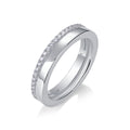Jewelry wholesale Wholesale Moissanite D/VVS1 Round-Cut Half Eternity Wedding Band Set – 18K White Gold Vermeil on 925 Silver, GRA Certified