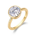 Jewelry wholesale Wholesale Moissanite D/VVS1 Round-Cut Channel-Set Engagement Ring – 18K Yellow  Gold Vermeil on 925 Silver, GRA Certified