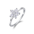 Jewelry wholesale Wholesale Moissanite D/VVS1 Round-Cut Flower Cluster Ring – 18K White Gold Vermeil on 925 Silver, GRA Certified