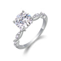 Jewelry wholesale Wholesale Moissanite 2CT D/VVS1 Round Cut Four-Prong Vintage Pavé Engagement Ring – 18K White Gold Vermeil on 925 Silver, GRA Certified