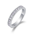 Jewelry wholesale Wholesale Moissanite D/VVS1 Round Cut Channel-Set Half-Eternity Band  – 18K White Gold Vermeil on 925 Silver, GRA Certified