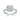 Jewelry wholesale Wholesale Moissanite D/VVS1 Asscher Cut Four-Prong Pavé Engagement Ring – 18K White Gold Vermeil on 925 Silver, GRA Certified