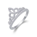 Jewelry wholesale Wholesale Moissanite 0.36 ct D/VVS1 Round-Cut Center Stone Ring, Solid 925 Silver with 18 K White-Gold Plating, GRA Certified