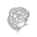 Jewelry wholesale Wholesale Moissanite D/VVS1 Oval-Cut Vintage Lace Filigree Engagement Ring – 18K White Gold Vermeil on 925 Silver, GRA Certified