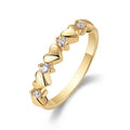 Jewelry wholesale Wholesale Moissanite D/VVS1 Round Brilliant Heart Stackable Ring – 925 Sterling Silver with 18K Yellow Gold Vermeil, GRA Certified