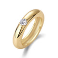 Jewelry wholesale Wholesale Moissanite D/VVS1 Round Brilliant Solitaire Bezel Ring – 925 Sterling Silver with 18K Yellow Gold Vermeil, GRA Certified