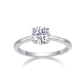 Jewelry wholesale Wholesale Moissanite 1CT D/VVS1 Round Cut Four-Prong Solitaire Engagement Ring – 18K White Gold Vermeil on 925 Silver, GRA Certified