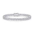 Jewelry wholesale Wholesale Moissanite 9.9 CTW 0.30 ct D/VVS1 S-Link Tennis Bracelet – 18 K White-Gold Vermeil 925 Silver, GRA Certified