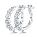 Jewelry wholesale 1.00 ct D/VVS1 Moissanite Half-Hoop Huggie Earrings — Shared Prong, 18 K White, Yellow, or Rose-Gold Vermeil (2.5 µm) on 925 Silver