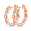 Jewelry wholesale 0.22 ct D/VVS1 Moissanite Half-Hoop Huggie Earrings — Channel-Set, 18 K White, Yellow, or Rose-Gold Vermeil (2.5 µm) on 925 Silver