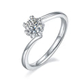 Jewelry wholesale Moissanite Ring 925 Silver 0.5ct Heart Claw Classic Wholesale Jewelry