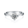 Jewelry wholesale Wholesale Moissanite 1CT D/VVS1 Round Cut Four-Prong Solitaire Engagement Ring – 18K White Gold Vermeil on 925 Silver, GRA Certified