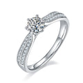 Jewelry wholesale Moissanite Ring 925 Silver 0.5ct Engagement Classic Wholesale Jewelry