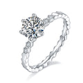 Jewelry wholesale 1ct Moissanite Ring 925 Silver Hexagon Design Wholesale Jewelry