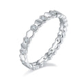 Jewelry wholesale Wholesale Moissanite D/VVS1 Round Cut Honeycomb Pavé & Polished Hexagon Eternity Band – 18K White Gold Vermeil on 925 Silver, GRA Certified