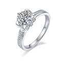 Jewelry wholesale Moissanite Ring 925 Silver 1ct D VVS Wedding Classic Wholesale Jewelry