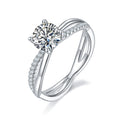 Jewelry wholesale 1ct Moissanite Ring 925 Silver Engagement Wholesale Jewelry
