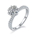 Jewelry wholesale Round Cut Moissanite Ring 925 Silver D VVS Wedding Wholesale Jewelry