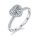 Jewelry wholesale Heart Halo Ring 1ct Moissanite 925 Silver Romantic Wholesale Jewelry
