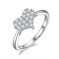 Jewelry wholesale Wholesale Moissanite D/VVS1 Round Cut Four-Prong Halo Engagement Ring with Pavé Shoulders – 18K White Gold Vermeil on 925 Silver, GRA Certified