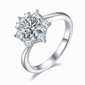 Jewelry wholesale Wholesale Moissanite 1CT D/VVS1 Round Cut Six-Prong Pavé Shoulder Engagement Ring – 18K White Gold Vermeil on 925 Silver, GRA Certified