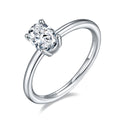 Jewelry wholesale Hot Sale Classic 925 Silver 1ct Oval Moissanite Ring For Wedding